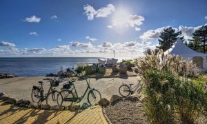 Ostsee Fahrräder am Strand vom Wulfenerhals