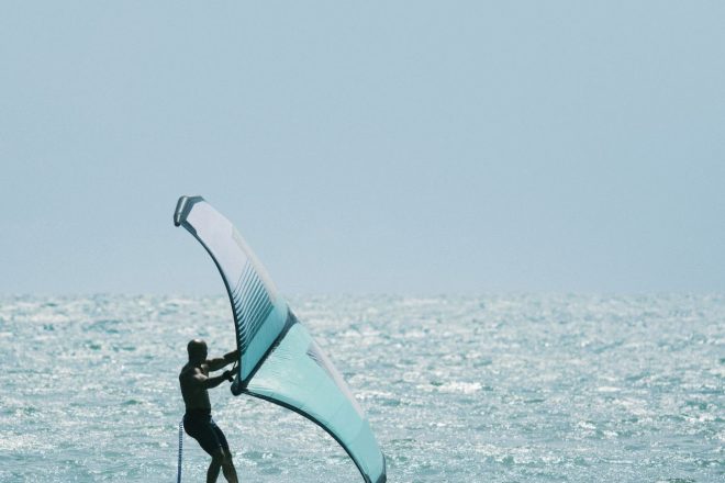 Wingfoilen am Meer
